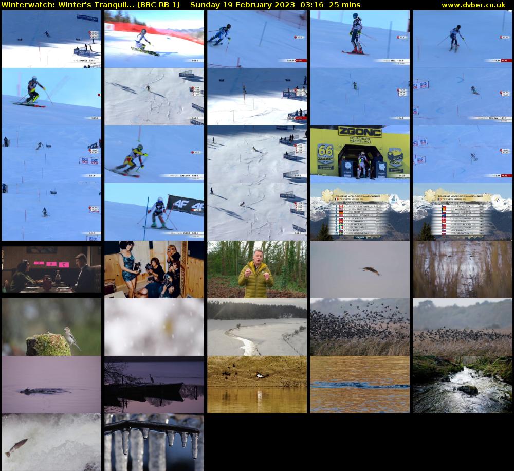 Winterwatch: Winter's Tranquil... (BBC RB 1) Sunday 19 February 2023 03:16 - 03:41