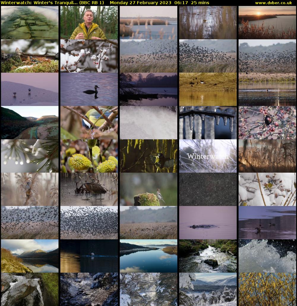 Winterwatch: Winter's Tranquil... (BBC RB 1) Monday 27 February 2023 06:17 - 06:42
