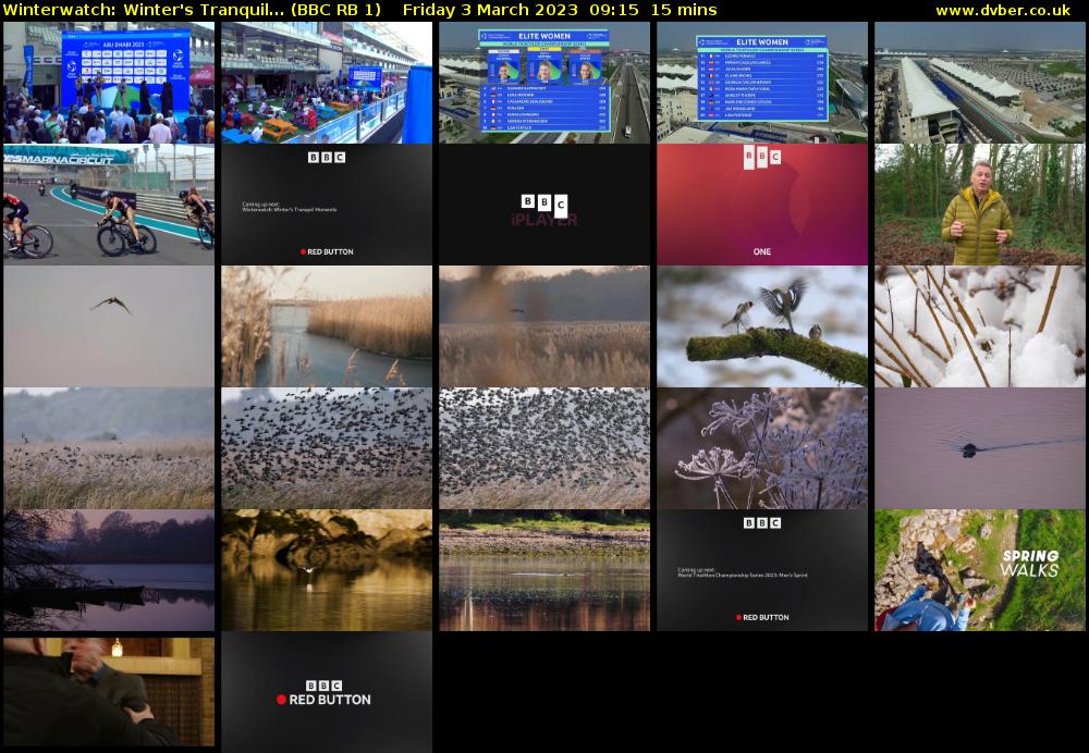 Winterwatch: Winter's Tranquil... (BBC RB 1) Friday 3 March 2023 09:15 - 09:30