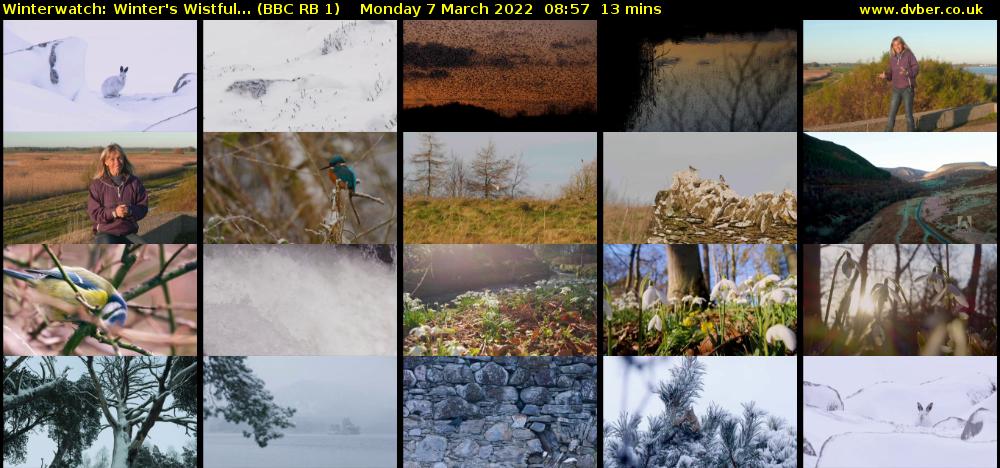 Winterwatch: Winter's Wistful... (BBC RB 1) Monday 7 March 2022 08:57 - 09:10