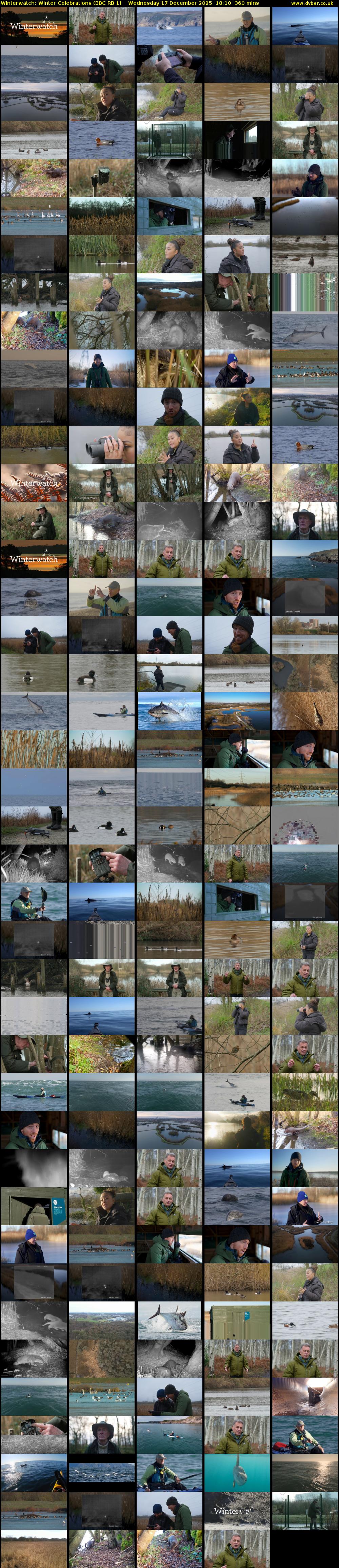 Winterwatch: Winter Celebrations (BBC RB 1) Wednesday 17 December 2025 18:10 - 00:10