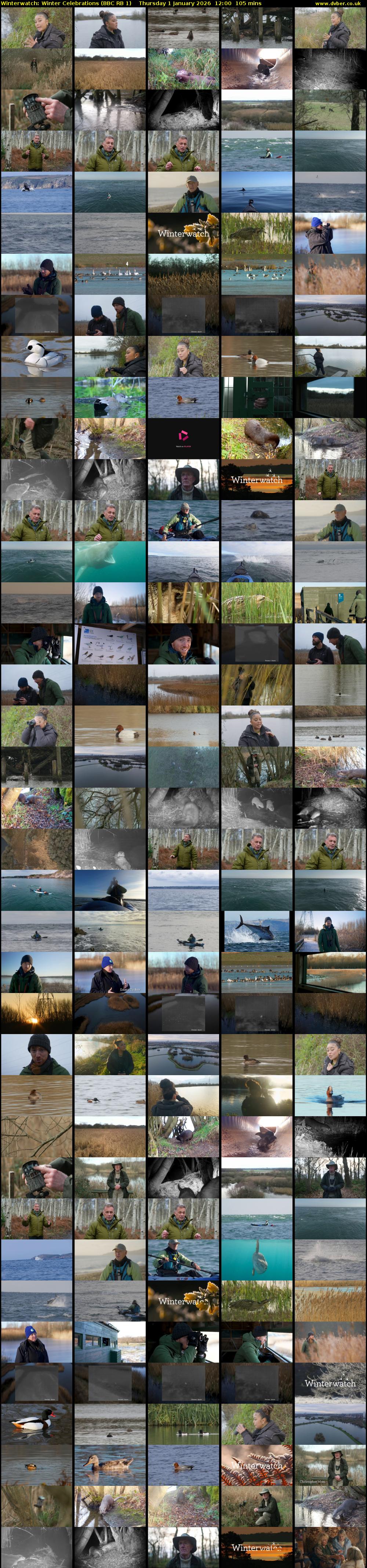 Winterwatch: Winter Celebrations (BBC RB 1) Thursday 1 January 2026 12:00 - 13:45