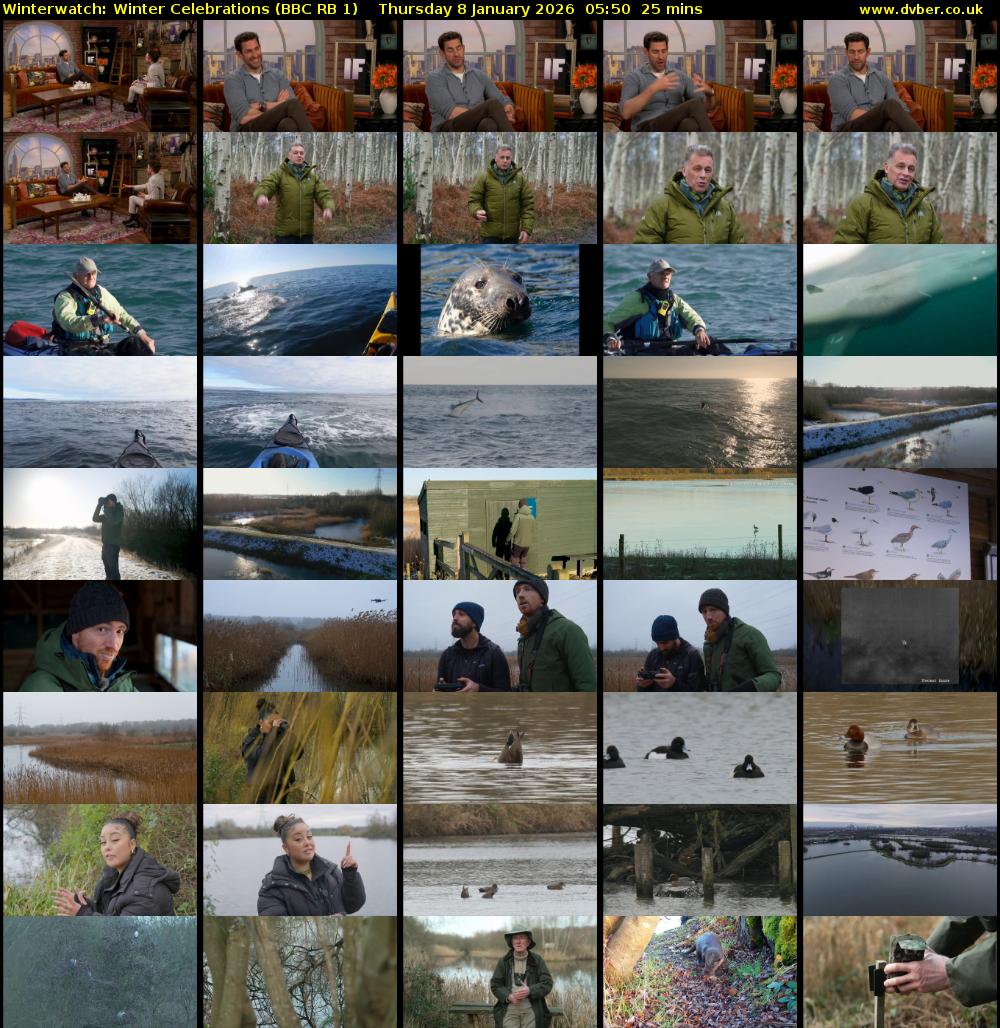 Winterwatch: Winter Celebrations (BBC RB 1) Thursday 8 January 2026 05:50 - 06:15