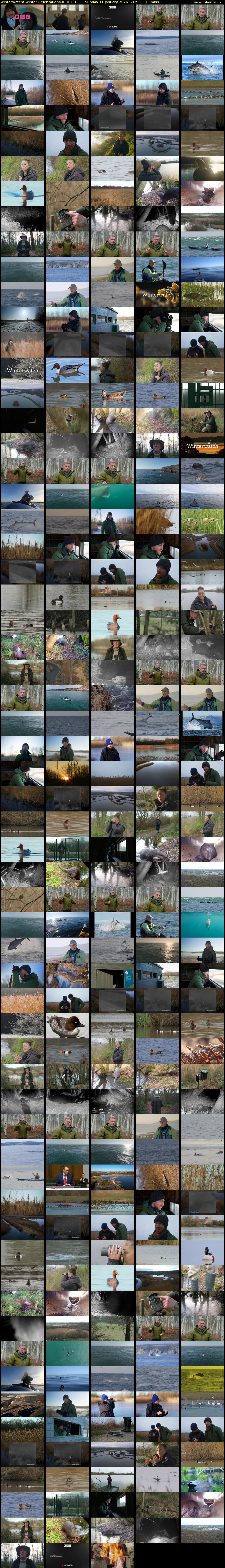 Winterwatch: Winter Celebrations (BBC RB 1) Sunday 11 January 2026 21:50 - 00:40