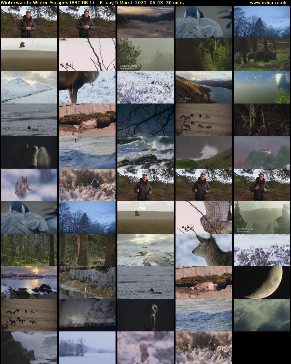 Winterwatch: Winter Escapes (BBC RB 1) Friday 5 March 2021 06:43 - 07:13