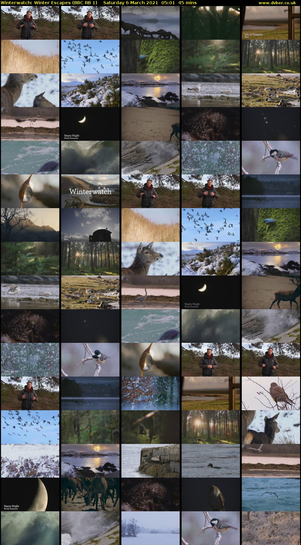 Winterwatch: Winter Escapes (BBC RB 1) Saturday 6 March 2021 05:01 - 05:46