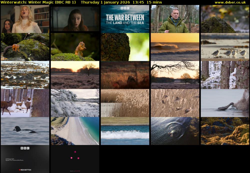 Winterwatch: Winter Magic (BBC RB 1) Thursday 1 January 2026 13:45 - 14:00