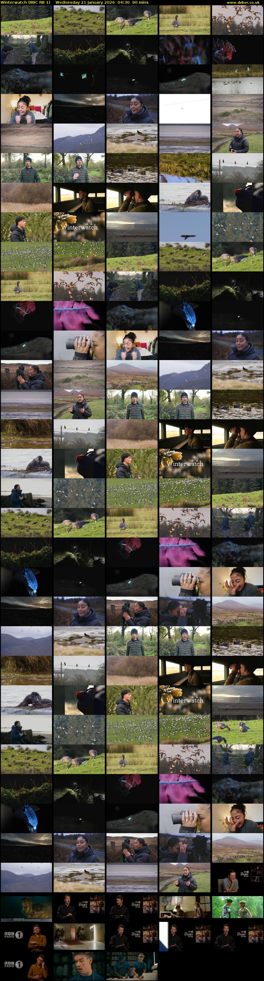 Winterwatch (BBC RB 1) Wednesday 21 January 2026 04:30 - 06:00