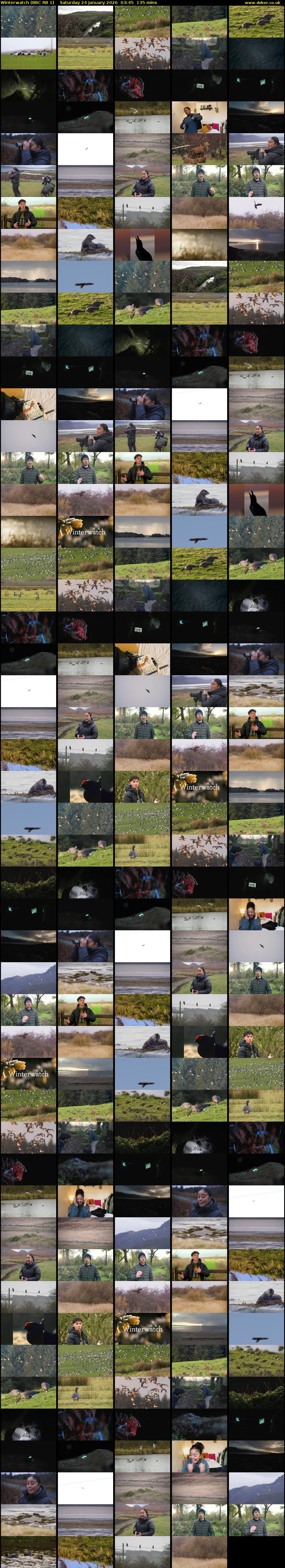 Winterwatch (BBC RB 1) Saturday 24 January 2026 03:45 - 06:00