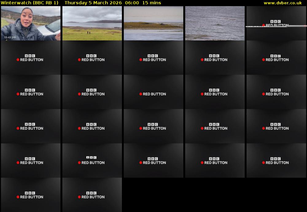 Winterwatch (BBC RB 1) Thursday 5 March 2026 06:00 - 06:15