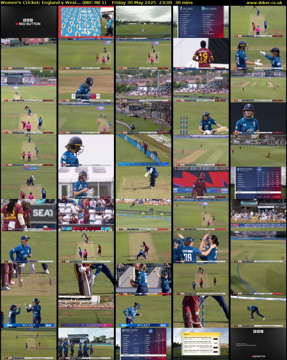 Women's Cricket: England v West... (BBC RB 1) Friday 30 May 2025 23:00 - 23:30