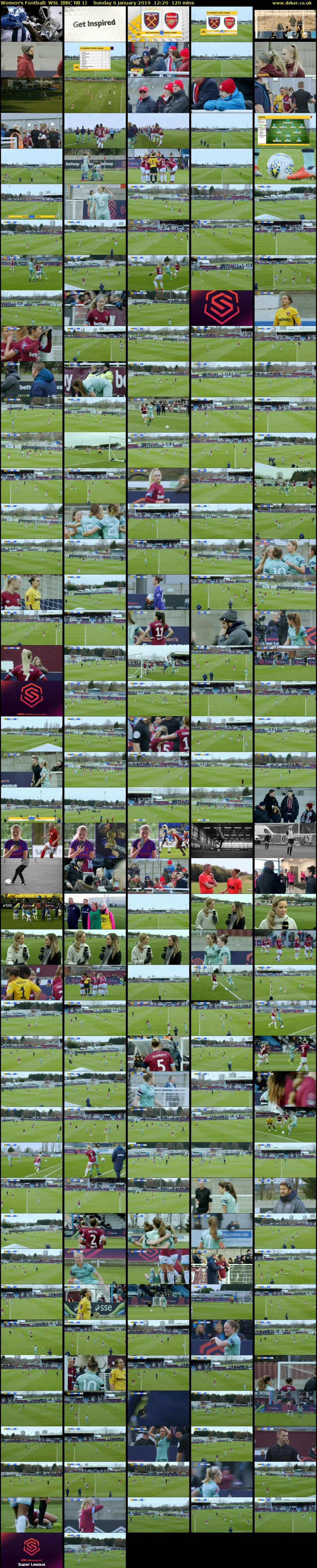 Women's Football: WSL (BBC RB 1) Sunday 6 January 2019 12:20 - 14:20