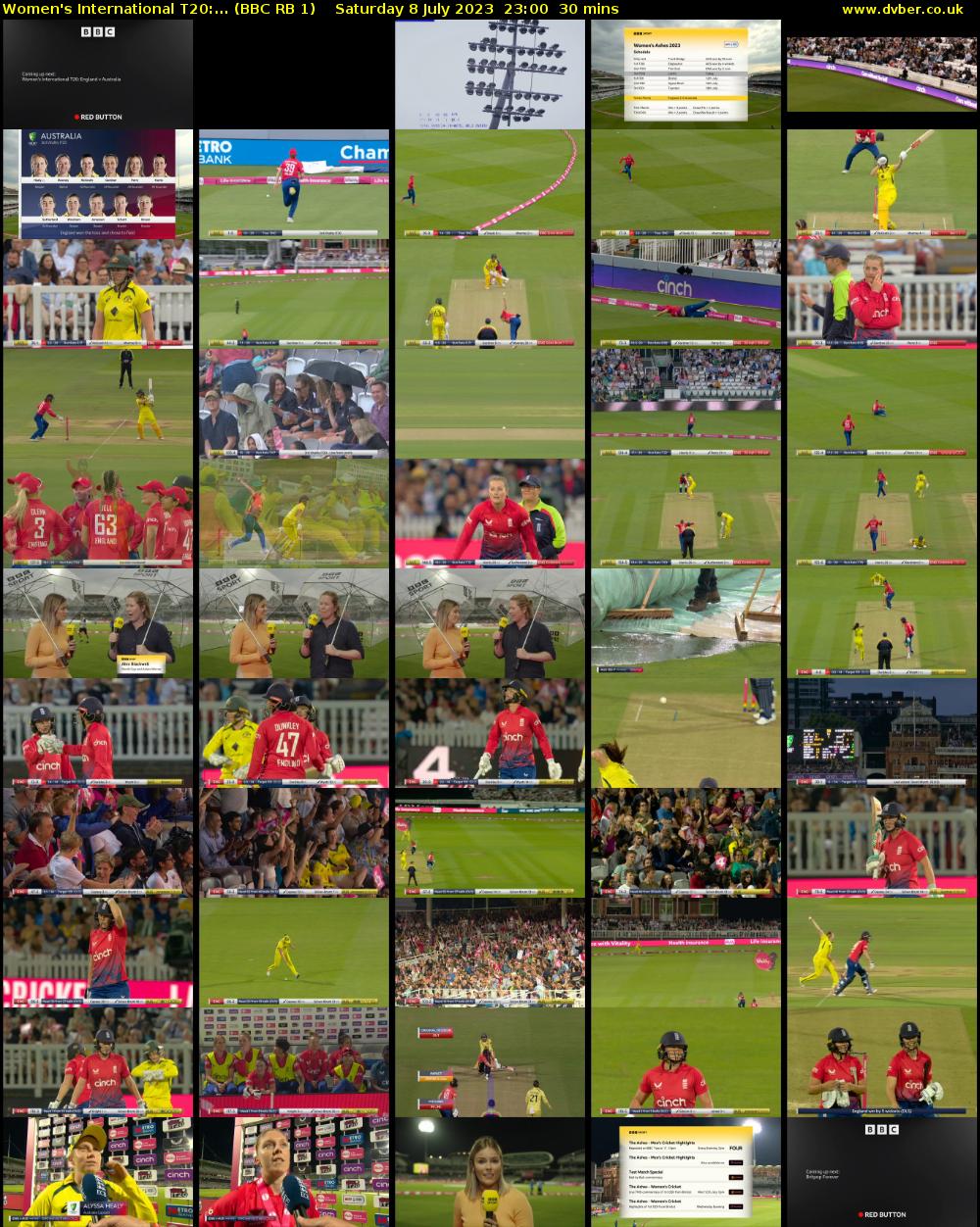 Women's International T20:... (BBC RB 1) Saturday 8 July 2023 23:00 - 23:30