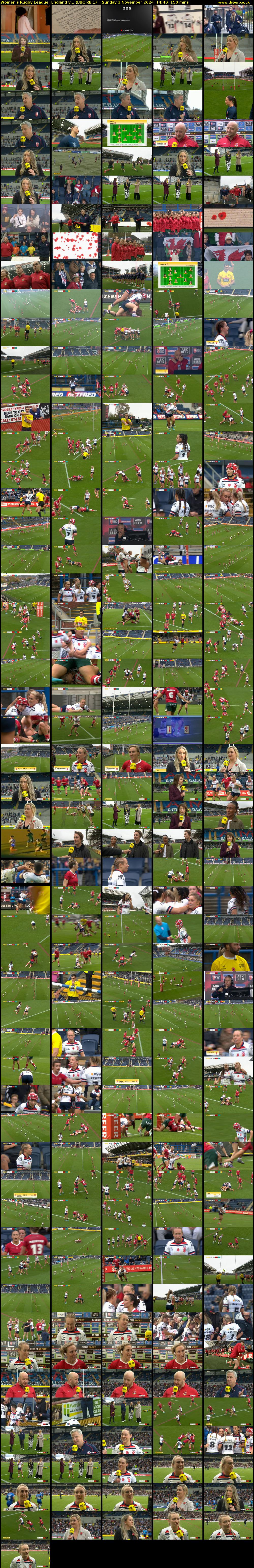 Women's Rugby League: England v... (BBC RB 1) Sunday 3 November 2024 14:40 - 17:10