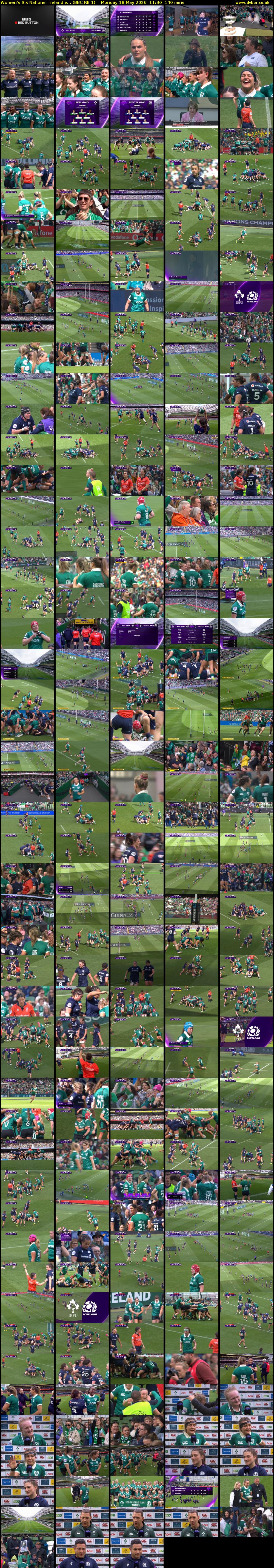 Women's Six Nations: Ireland v... (BBC RB 1) Monday 18 May 2026 11:30 - 13:50