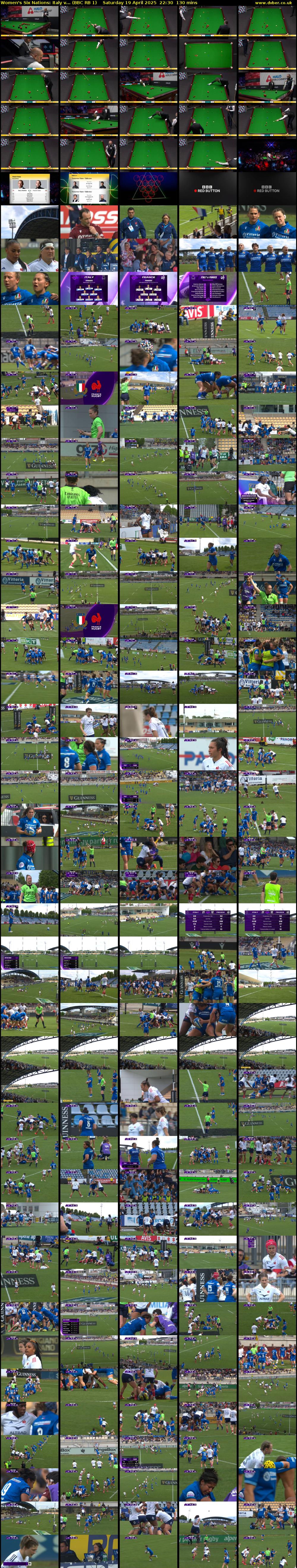 Women's Six Nations: Italy v... (BBC RB 1) Saturday 19 April 2025 22:30 - 00:40