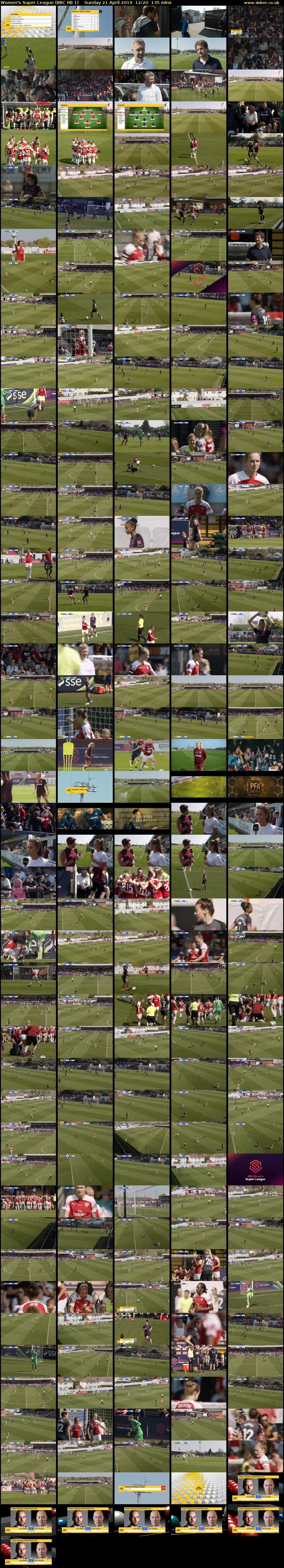 Women's Super League (BBC RB 1) Sunday 21 April 2019 12:20 - 14:35