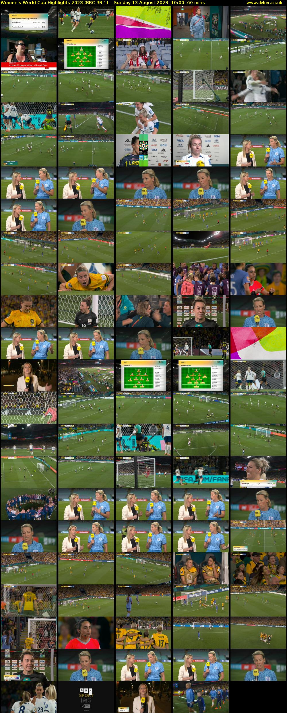 Women's World Cup Highlights 2023 (BBC RB 1) Sunday 13 August 2023 10:00 - 11:00