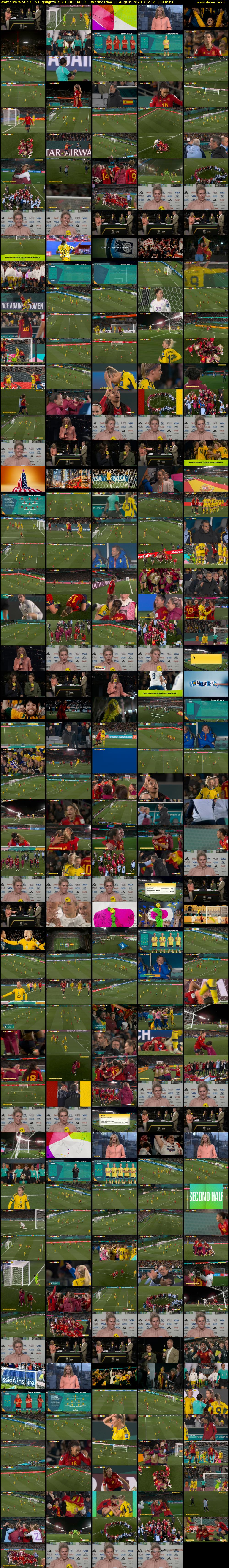 Women's World Cup Highlights 2023 (BBC RB 1) Wednesday 16 August 2023 06:37 - 09:25