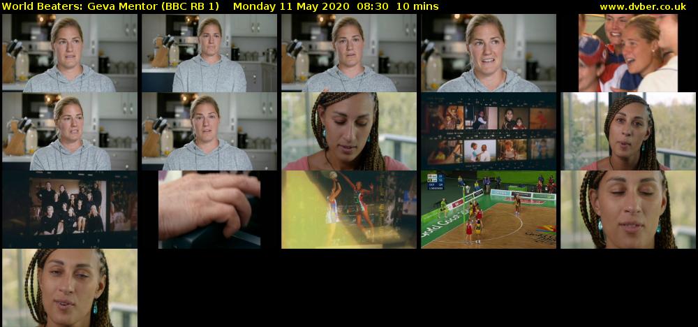 World Beaters: Geva Mentor (BBC RB 1) Monday 11 May 2020 08:30 - 08:40