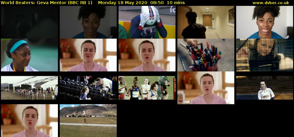 World Beaters: Geva Mentor (BBC RB 1) Monday 18 May 2020 08:50 - 09:00