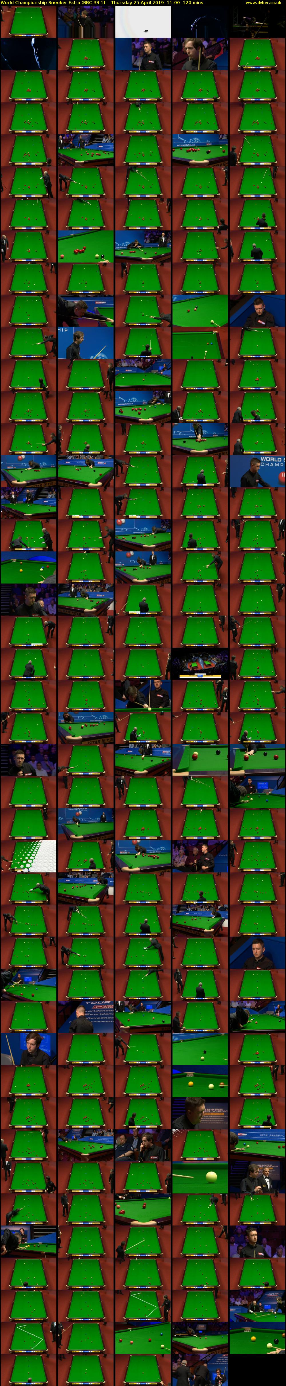 World Championship Snooker Extra (BBC RB 1) Thursday 25 April 2019 11:00 - 13:00