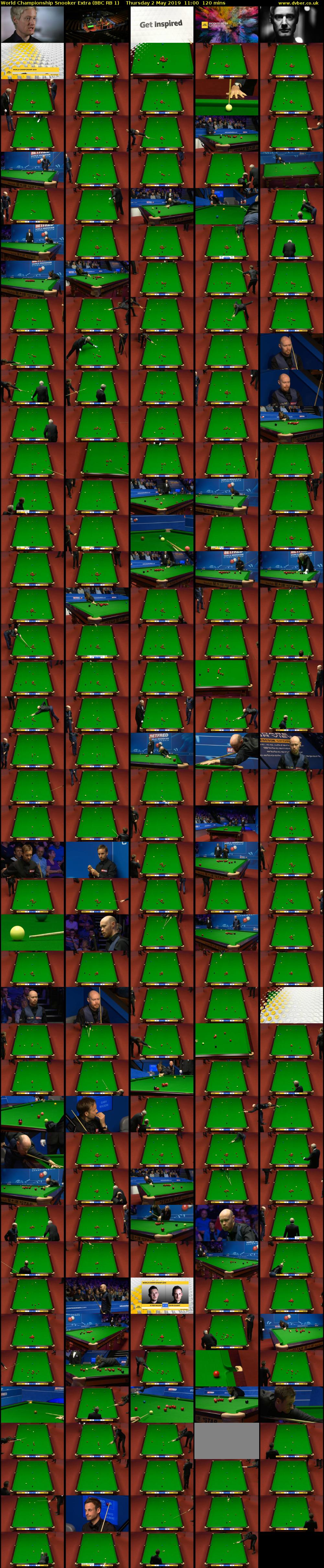 World Championship Snooker Extra (BBC RB 1) Thursday 2 May 2019 11:00 - 13:00