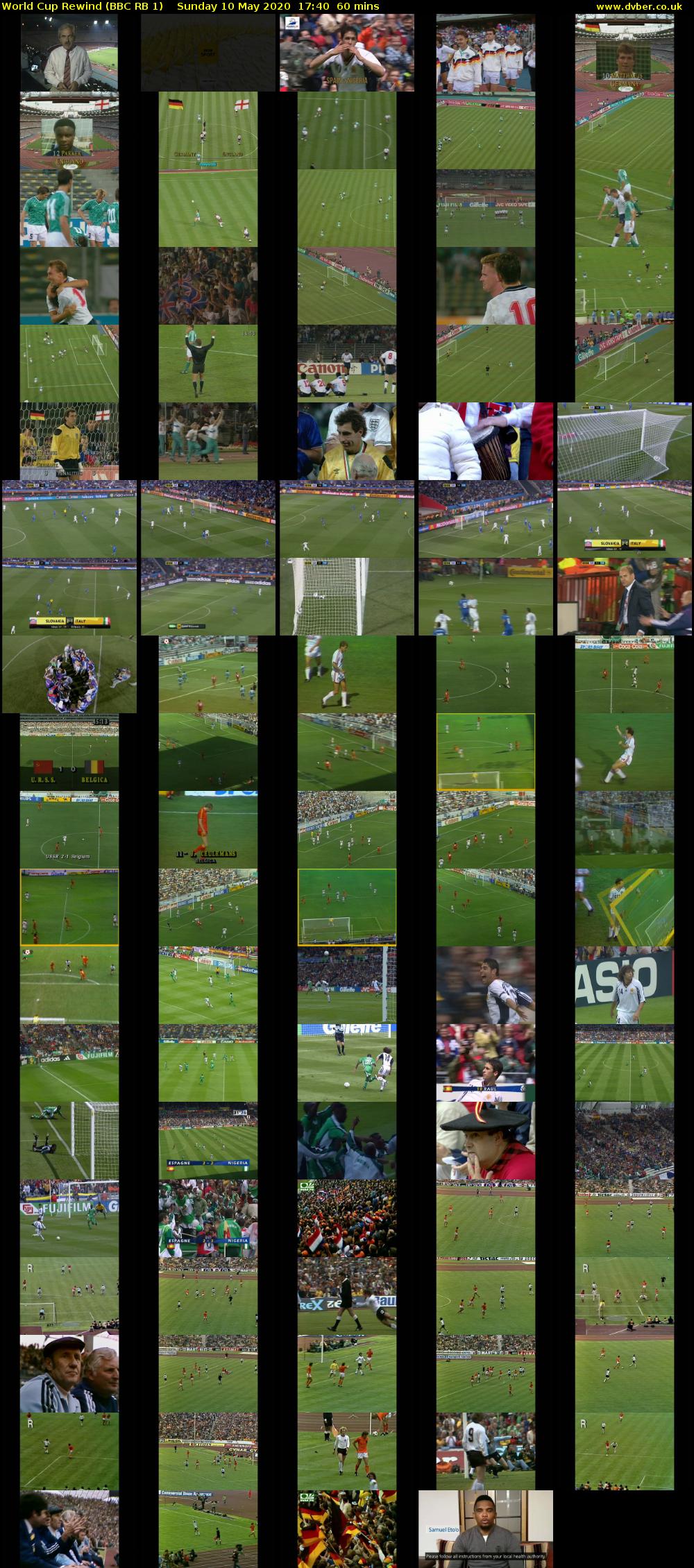 World Cup Rewind (BBC RB 1) Sunday 10 May 2020 17:40 - 18:40