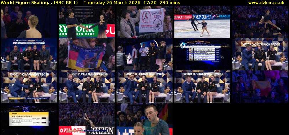 World Figure Skating... (BBC RB 1) Thursday 26 March 2026 17:20 - 21:10
