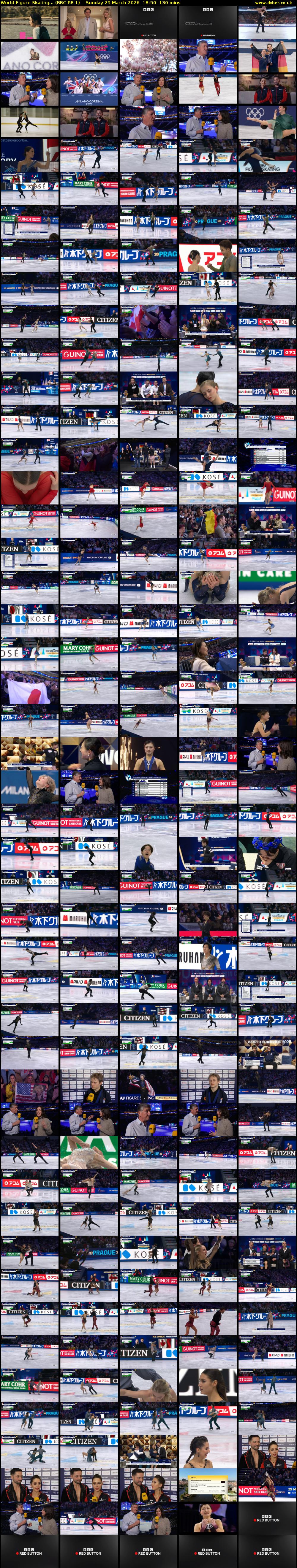 World Figure Skating... (BBC RB 1) Sunday 29 March 2026 18:50 - 21:00