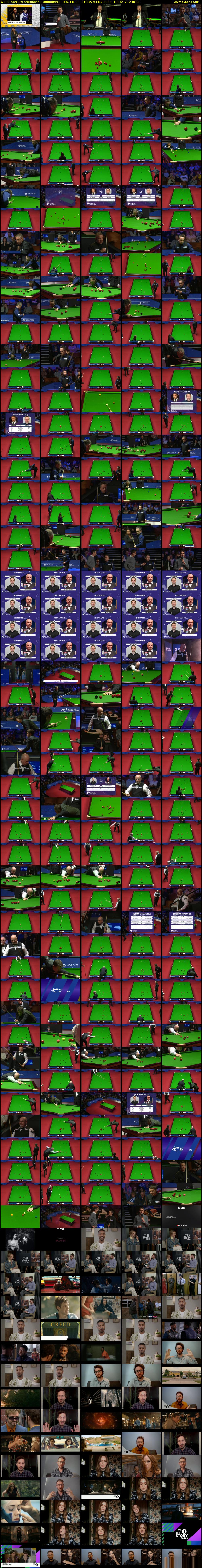 World Seniors Snooker Championship (BBC RB 1) Friday 6 May 2022 14:30 - 18:00