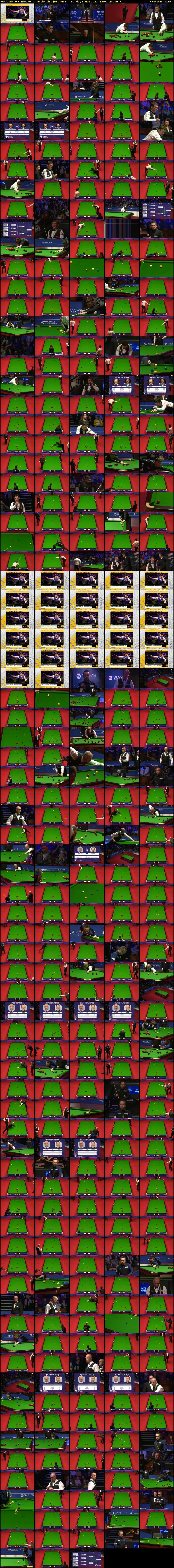 World Seniors Snooker Championship (BBC RB 1) Sunday 8 May 2022 13:00 - 17:00