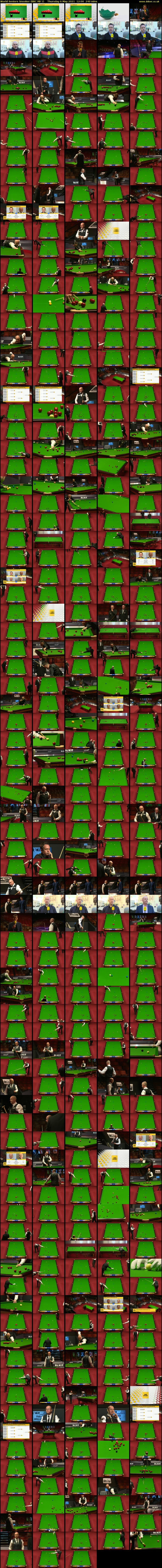 World Seniors Snooker (BBC RB 1) Thursday 6 May 2021 12:00 - 16:00