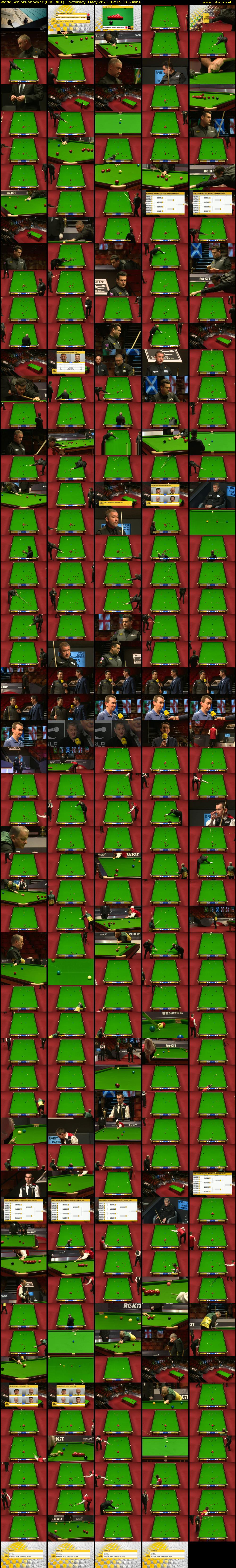 World Seniors Snooker (BBC RB 1) Saturday 8 May 2021 12:15 - 15:00