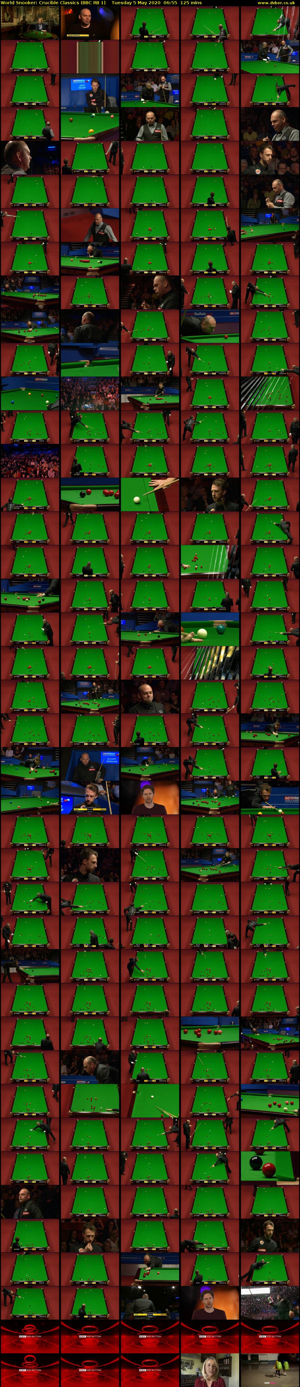 World Snooker: Crucible Classics (BBC RB 1) Tuesday 5 May 2020 06:55 - 09:00