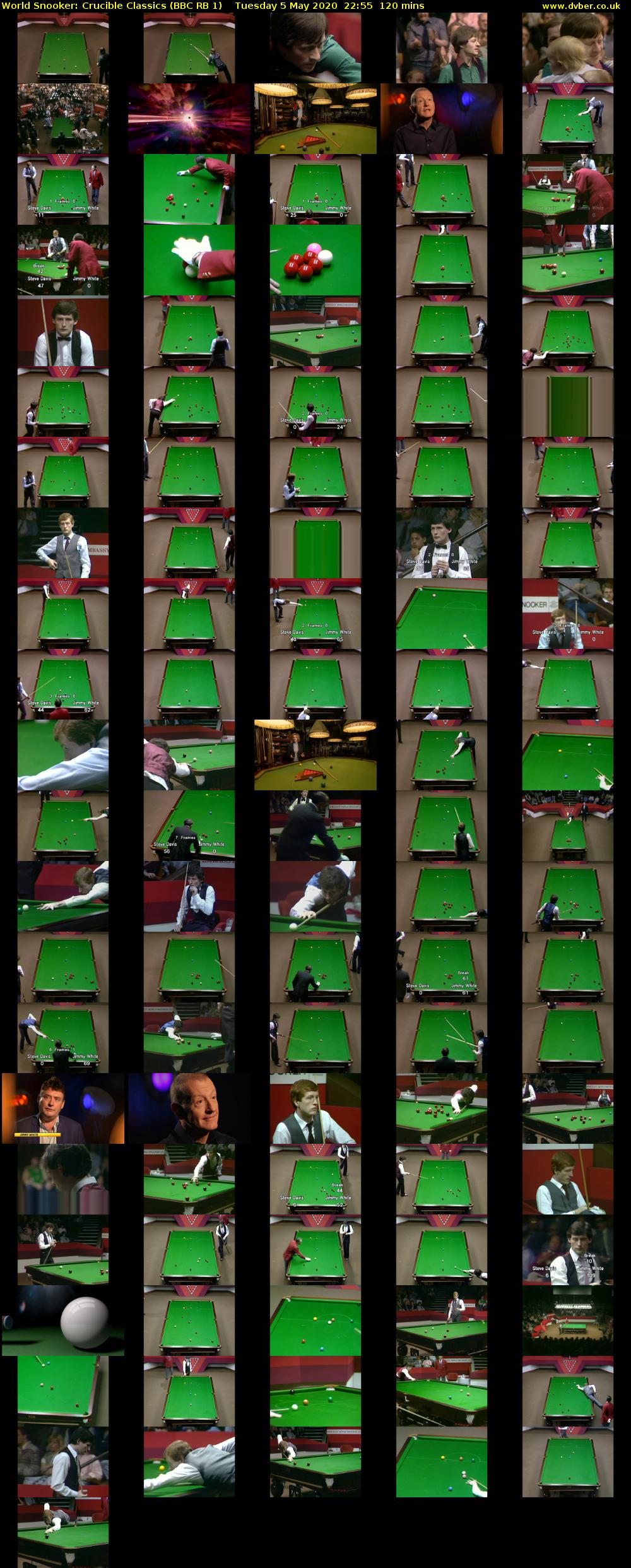 World Snooker: Crucible Classics (BBC RB 1) Tuesday 5 May 2020 22:55 - 00:55