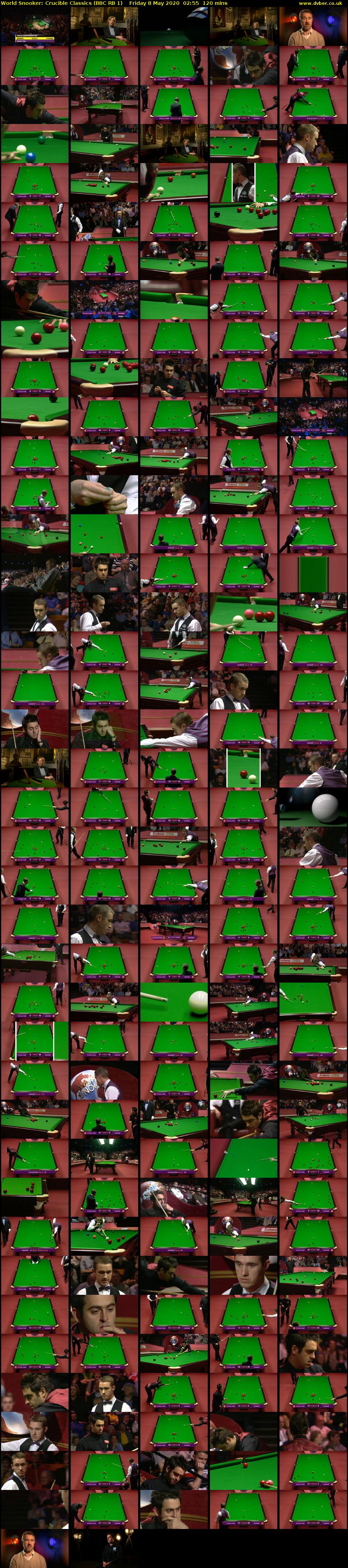 World Snooker: Crucible Classics (BBC RB 1) Friday 8 May 2020 02:55 - 04:55