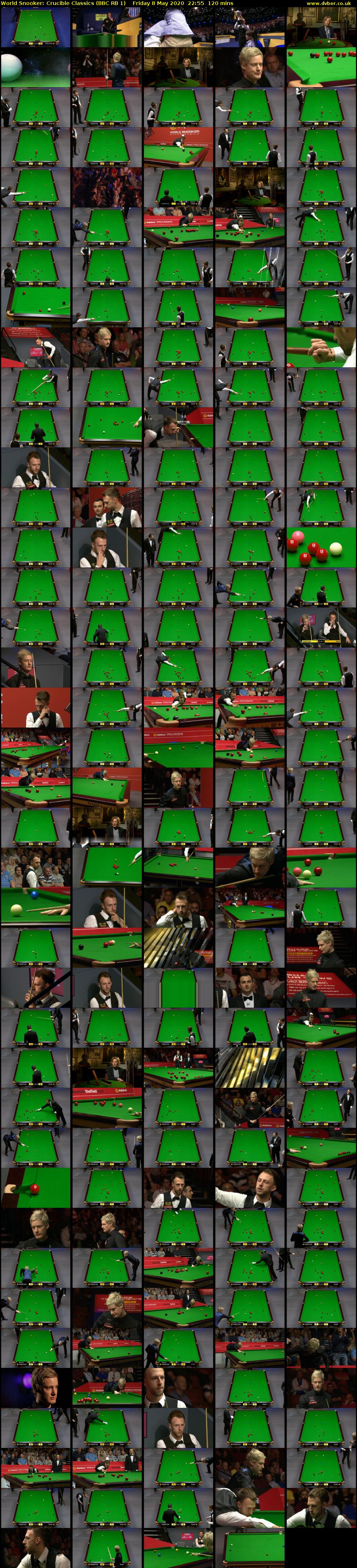 World Snooker: Crucible Classics (BBC RB 1) Friday 8 May 2020 22:55 - 00:55