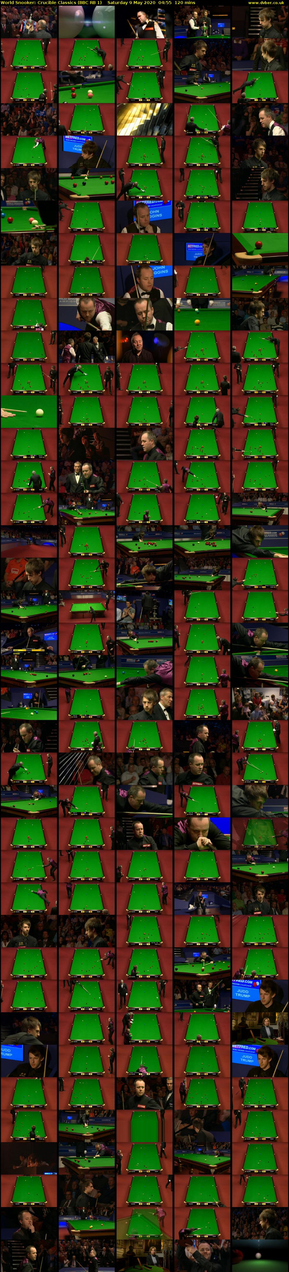 World Snooker: Crucible Classics (BBC RB 1) Saturday 9 May 2020 04:55 - 06:55