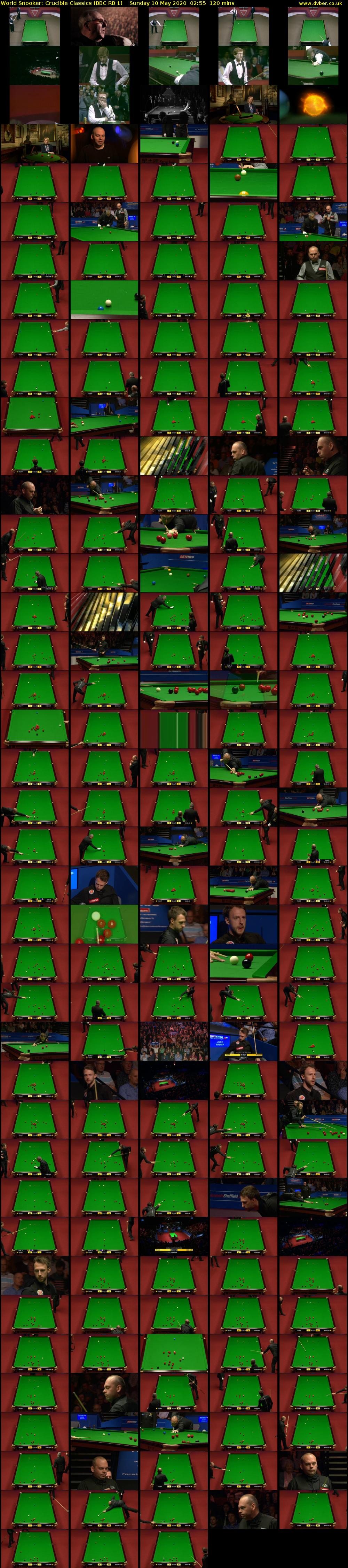 World Snooker: Crucible Classics (BBC RB 1) Sunday 10 May 2020 02:55 - 04:55