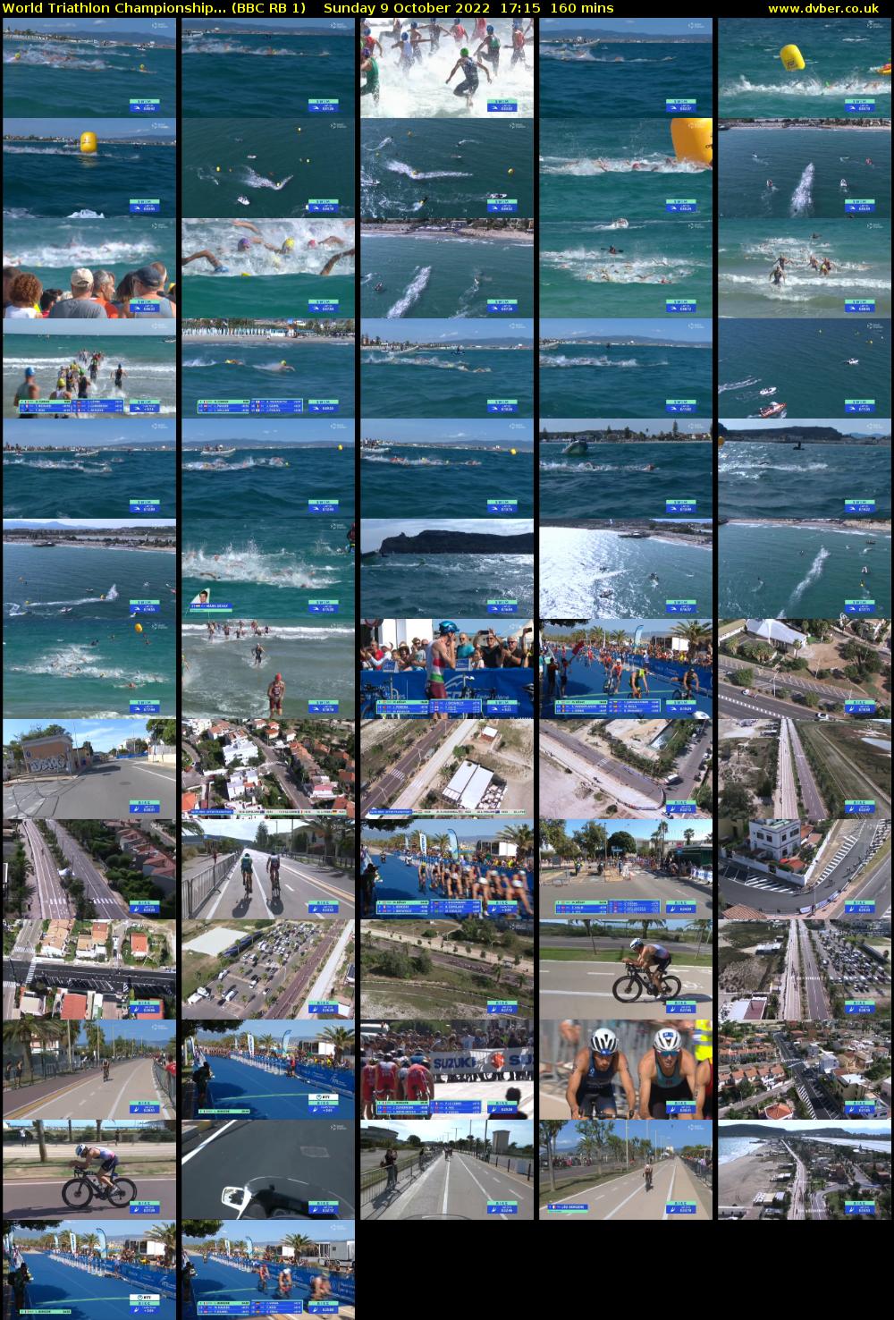World Triathlon Championship... (BBC RB 1) Sunday 9 October 2022 17:15 - 19:55