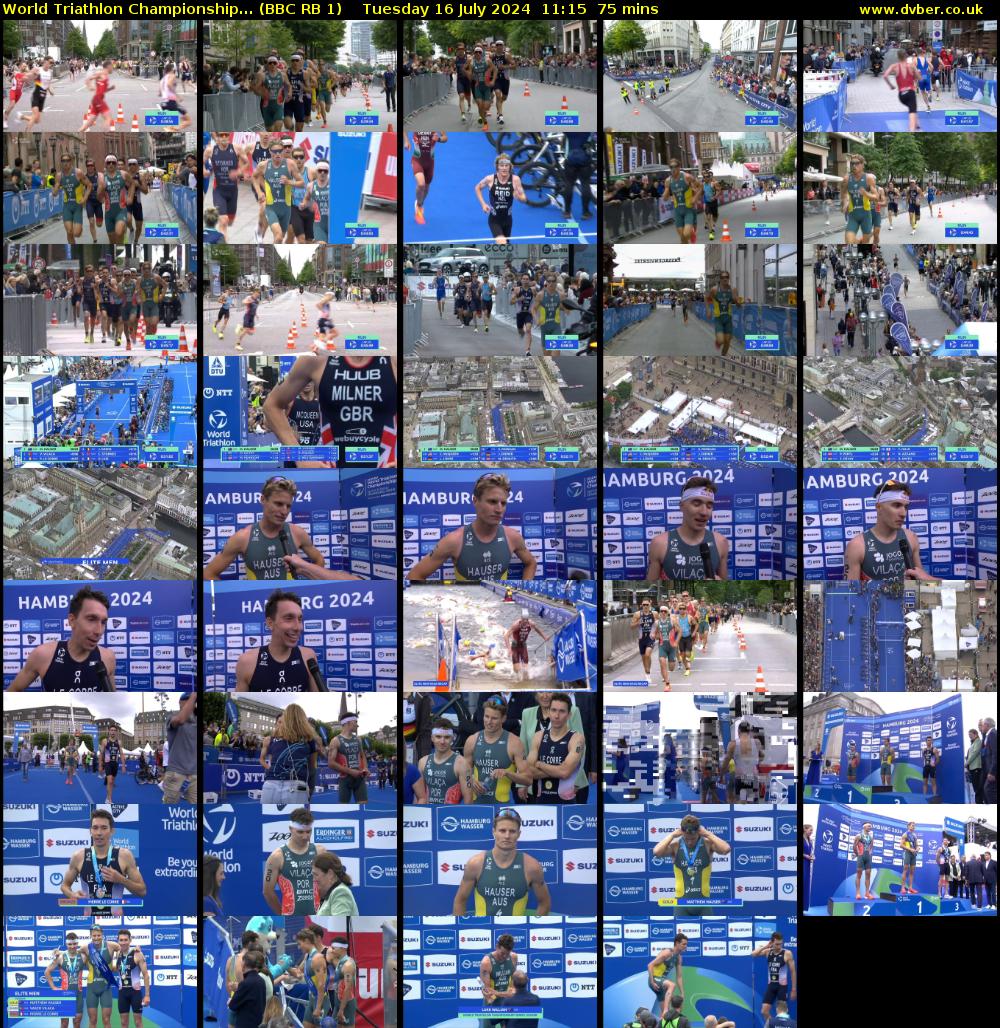 World Triathlon Championship... (BBC RB 1) Tuesday 16 July 2024 11:15 - 12:30