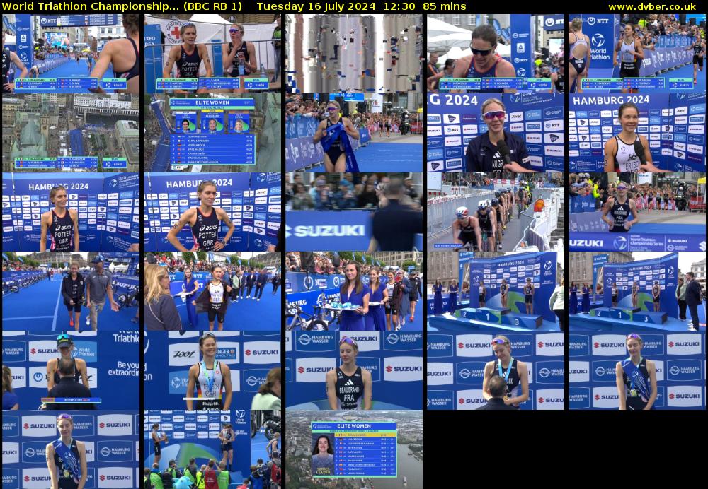 World Triathlon Championship... (BBC RB 1) Tuesday 16 July 2024 12:30 - 13:55