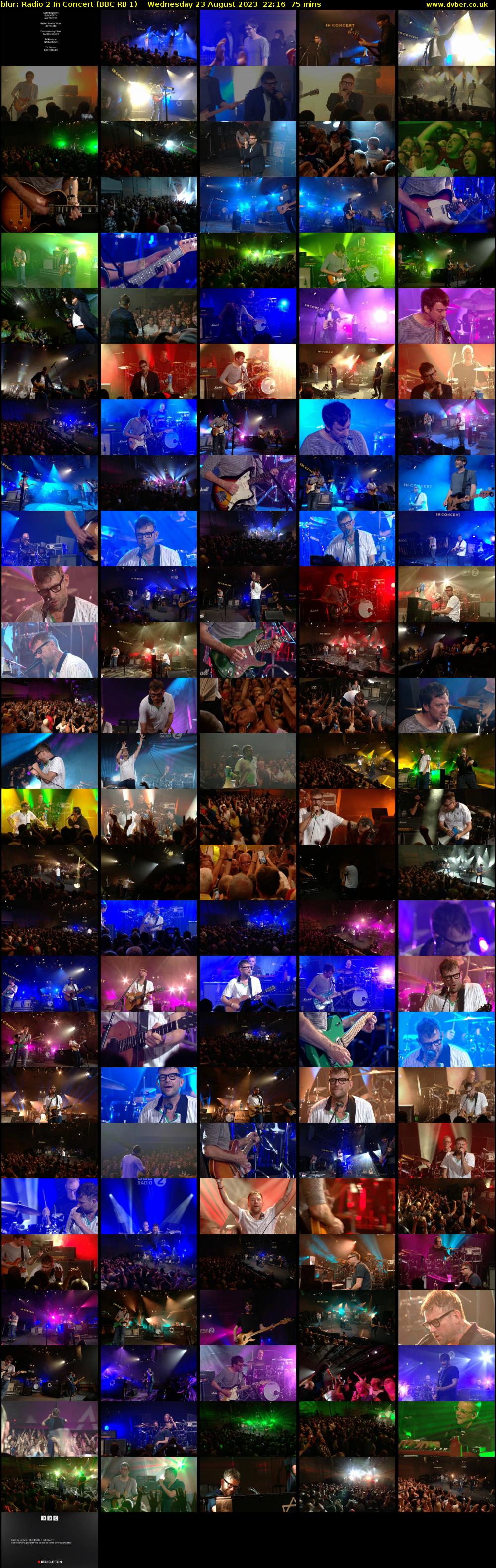 blur: Radio 2 In Concert (BBC RB 1) Wednesday 23 August 2023 22:16 - 23:31