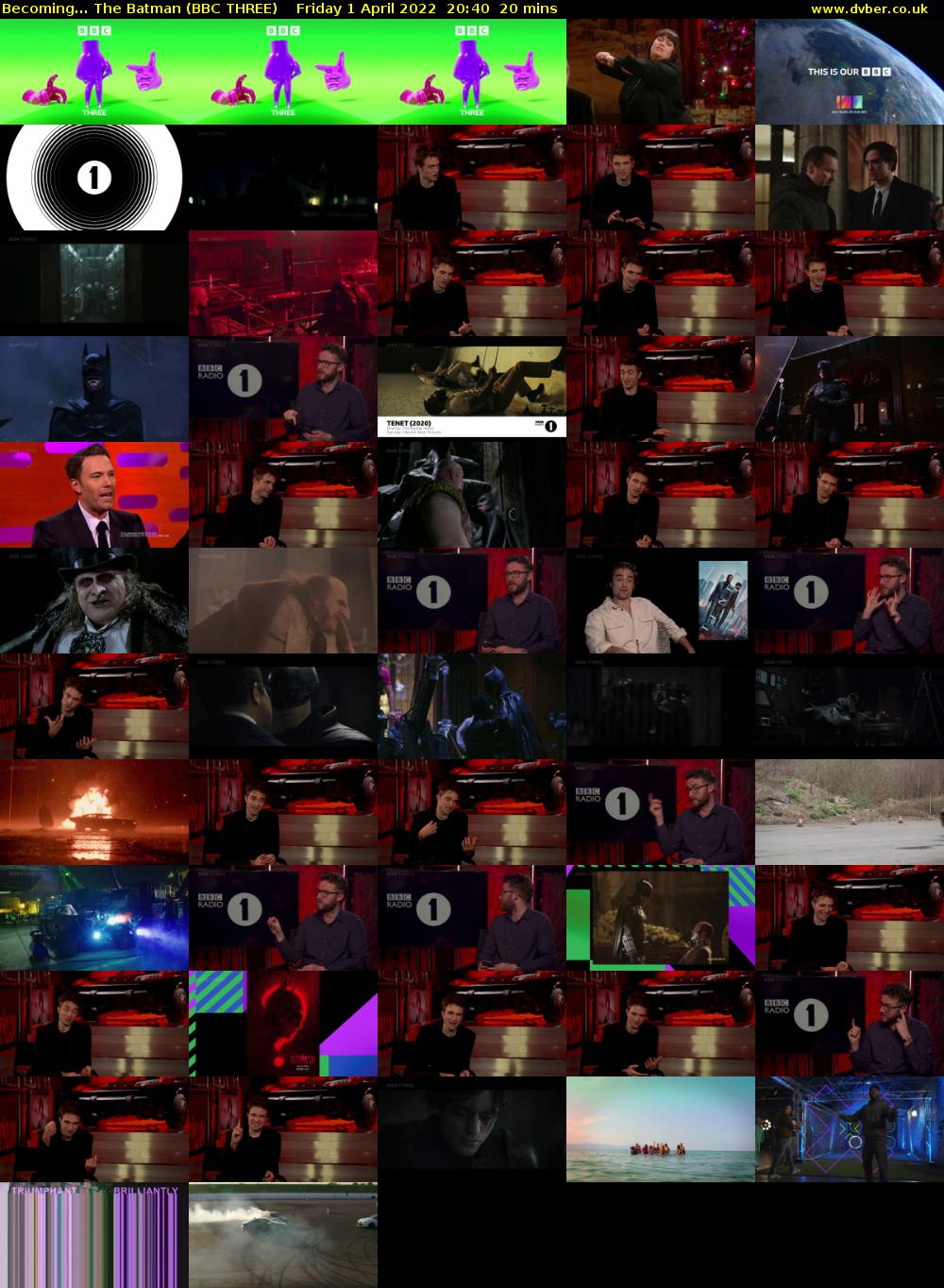 Becoming... The Batman (BBC THREE) Friday 1 April 2022 20:40 - 21:00
