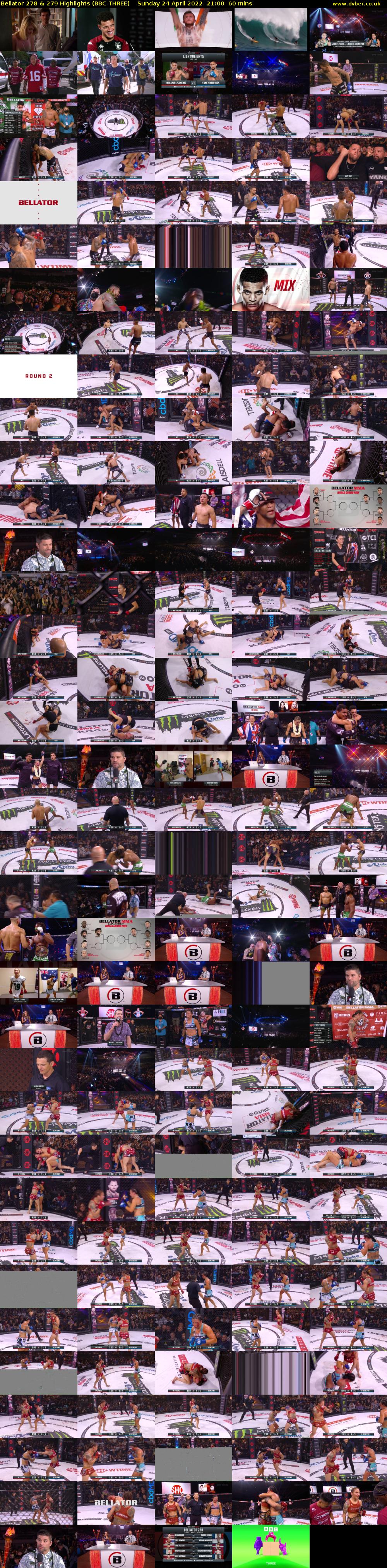Bellator 278 & 279 Highlights (BBC THREE) Sunday 24 April 2022 21:00 - 22:00
