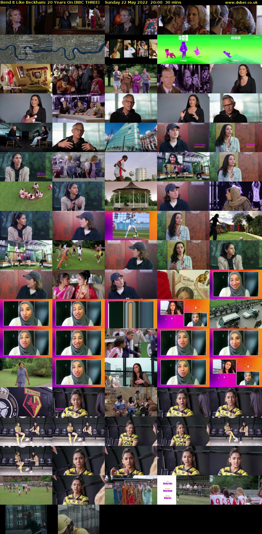 Bend It Like Beckham: 20 Years On (BBC THREE) Sunday 22 May 2022 20:00 - 20:30