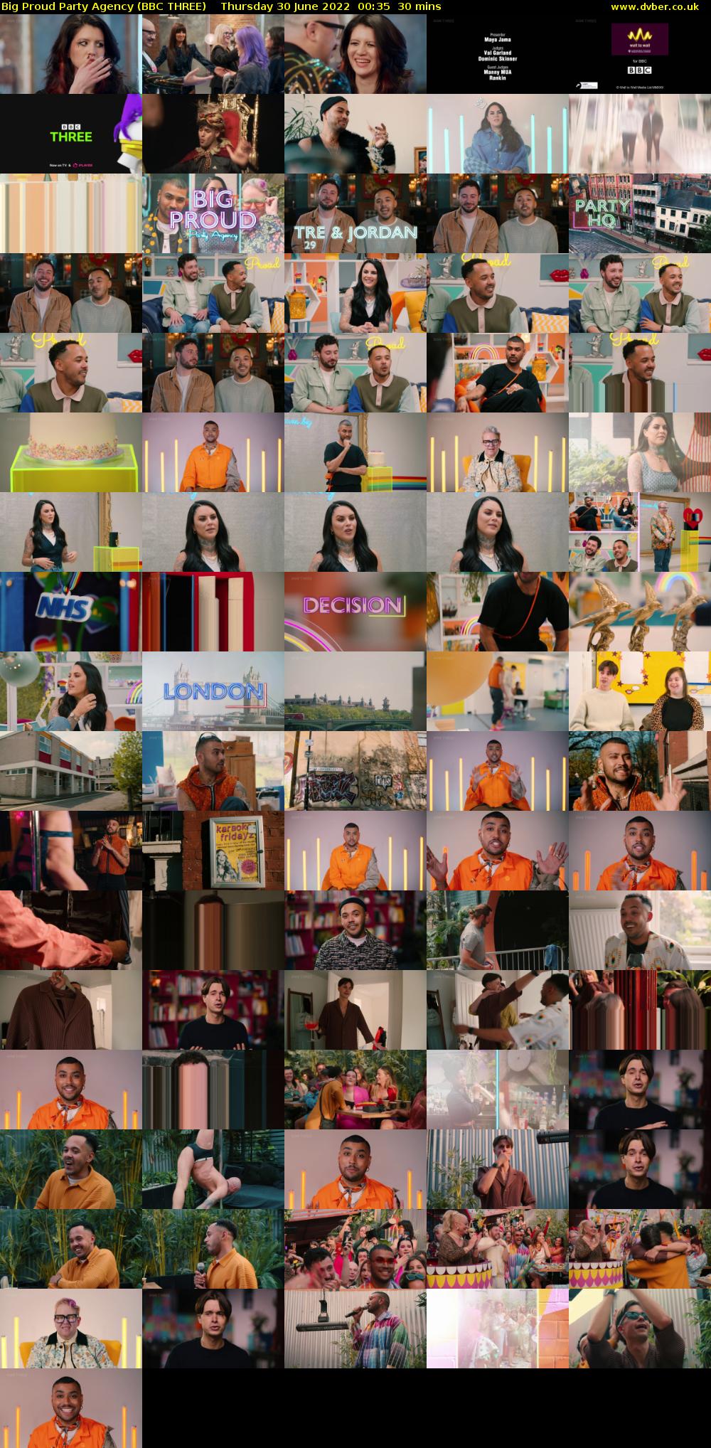 Big Proud Party Agency (BBC THREE) Thursday 30 June 2022 00:35 - 01:05