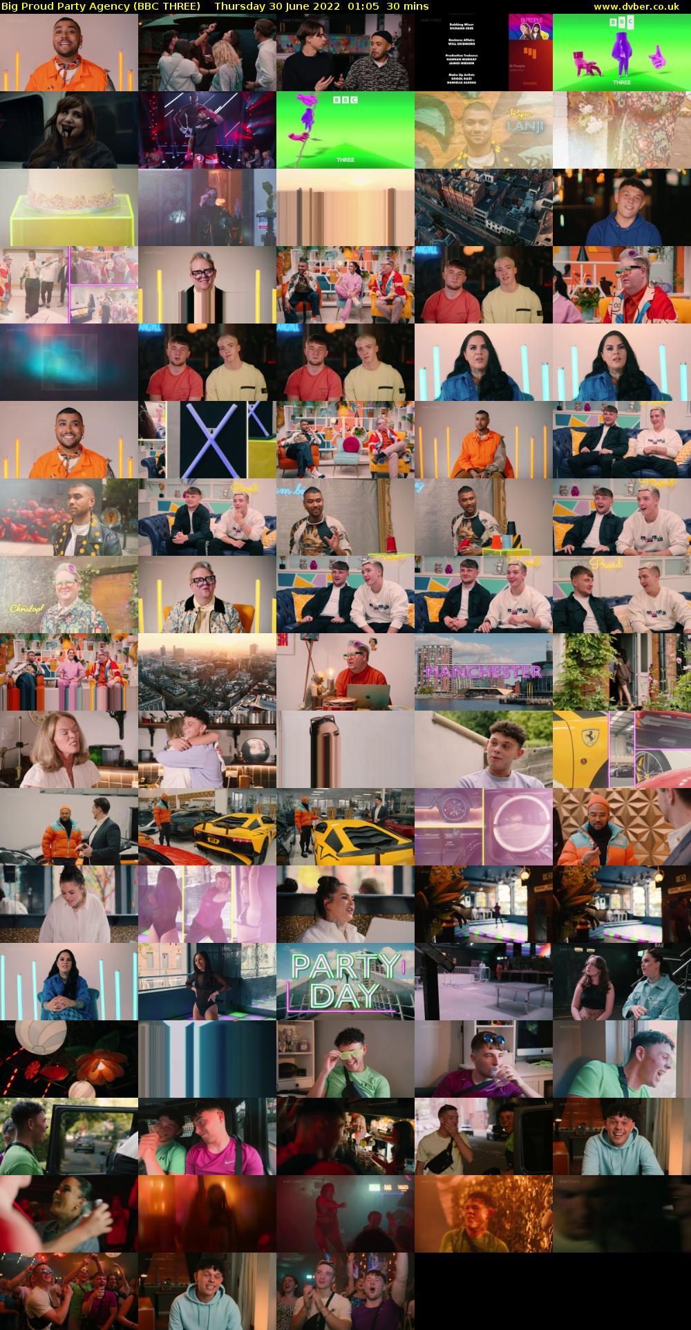 Big Proud Party Agency (BBC THREE) Thursday 30 June 2022 01:05 - 01:35