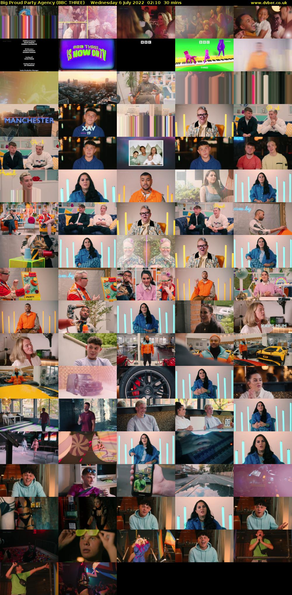 Big Proud Party Agency (BBC THREE) Wednesday 6 July 2022 02:10 - 02:40